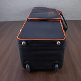 Marcus Bonna Baritone Saxophone Low A Case with Wheels - Black with Orange Trim and Badge