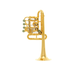 Schagerl Berlin Bb/A Piccolo Trumpet - Gold Plated