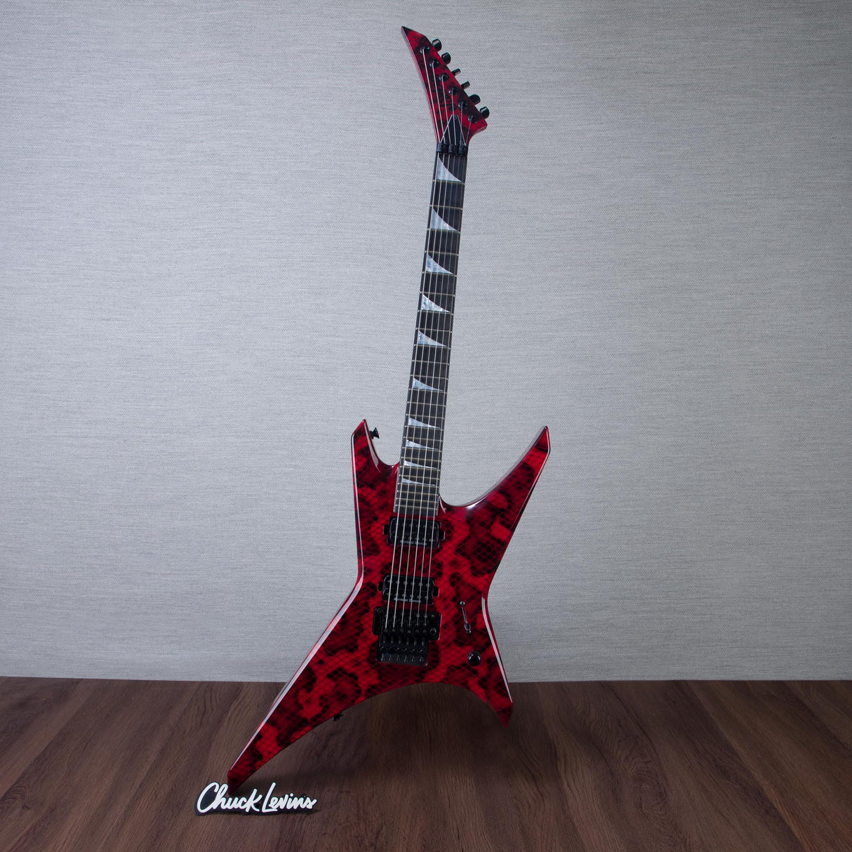 Jackson Custom Shop Warrior Electric Guitar - Snake Skin Red - #J11248