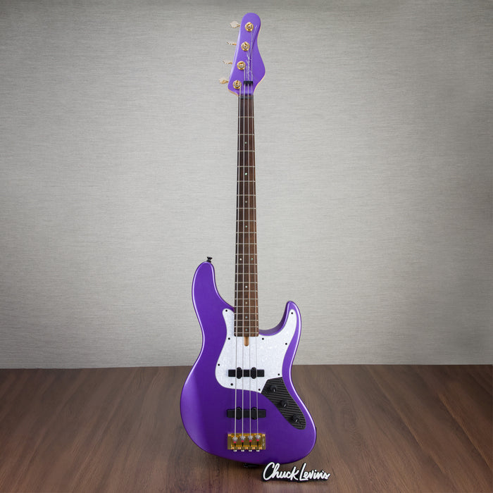 Brubacker USA JXB-4 Standard Electric Bass Guitar - Purple Standard - #016-21