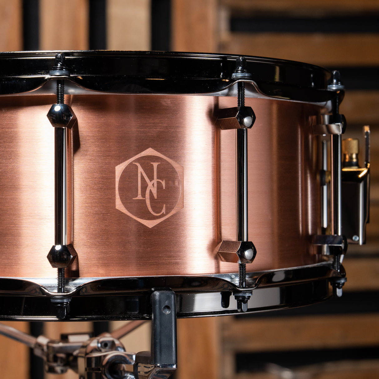 Noble & Cooley 6x14-Inch Copper Classic Snare - Raw with Black Hardware