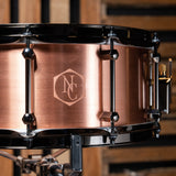 Noble & Cooley 6x14-Inch Copper Classic Snare - Raw with Black Hardware