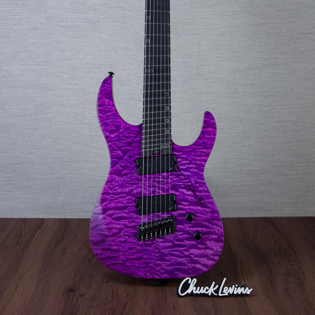 Legator N7FSS Ninja Super Shred Multiscale 7-String Electric Guitar - Satin Purple QM - #IM25090086