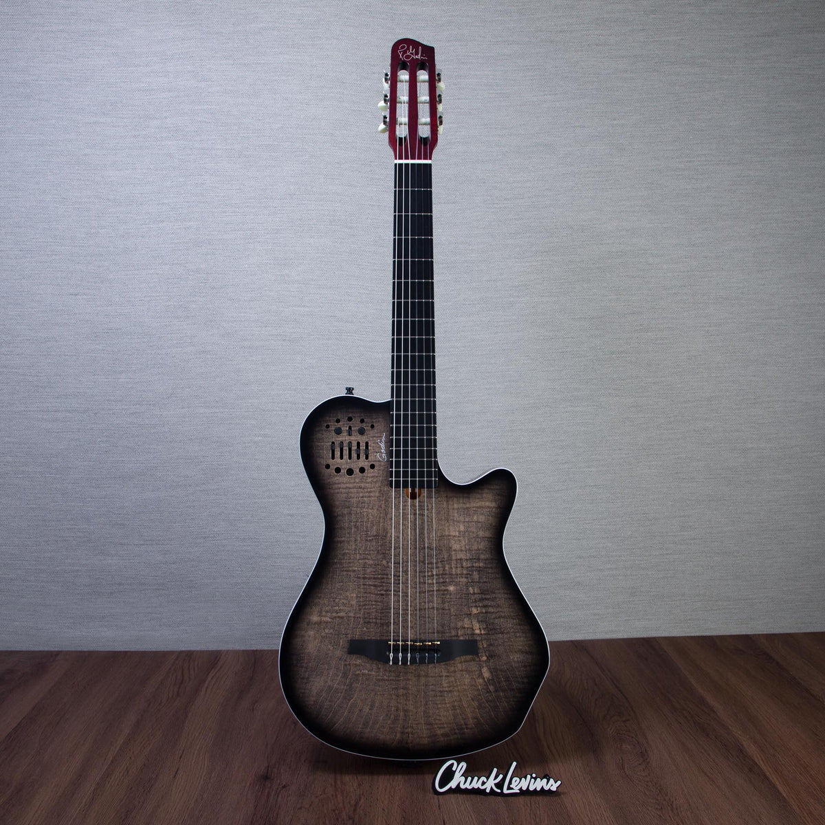 Godin MultiAc Grand Concert SA Nylon String Acoustic-Electric Guitar - Trans Black - CHUCKSCLUSIVE - #26317988