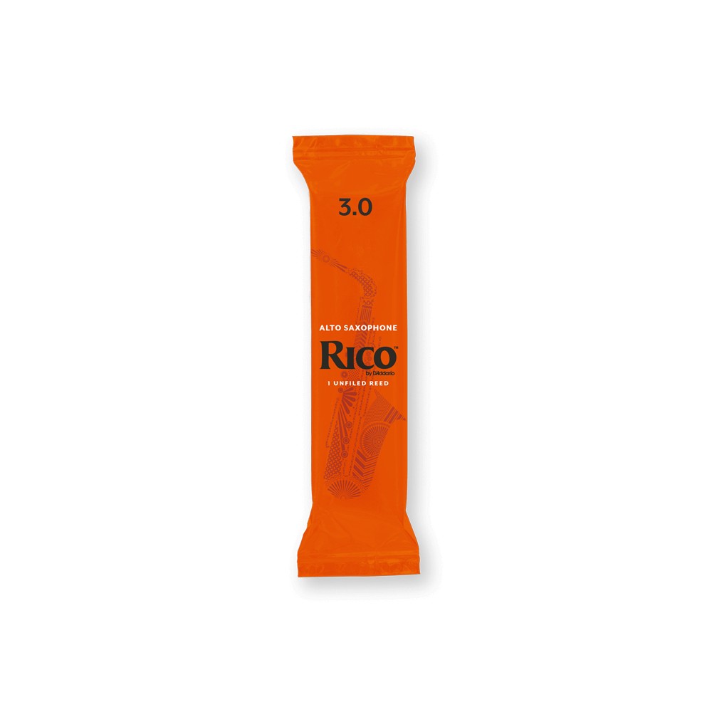 D'Addario RJA0125 Rico Unfiled Alto Sax Reed - 50-Pack, Strength 3