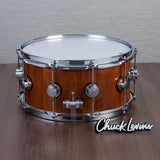 DW 6.5 x 14-Inch Collector's Maple Exotic Series Snare Drum - Natural Lacquer over Koa