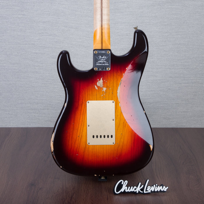 Fender Custom Shop 70th Anniversary 1954 Sratocaster Limited Edition Electric Guitar - Wide-Fade Chocolate 2-Color Sunburst - #LXX0166