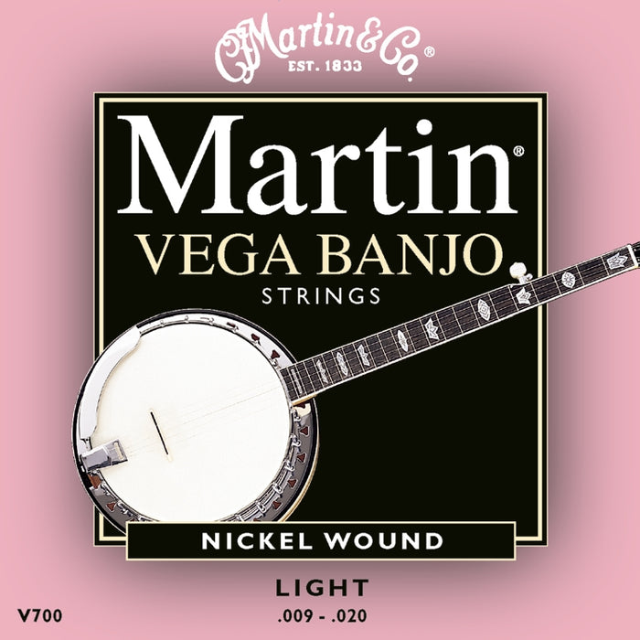 Martin V700 Vega Banjo String Set, 5 String, Light