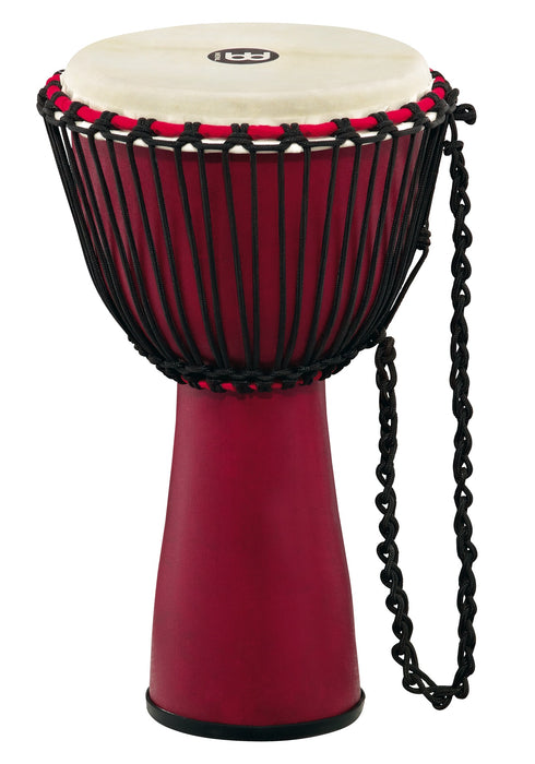 Meinl FADJ7-M-G Rope Tuned Journey Series Djembe, Goat Head Crimson Red 10"