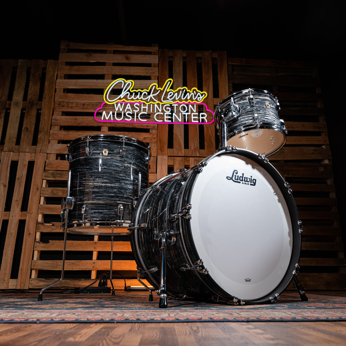 Ludwig Classic Maple 3-Piece Shell Pack - Vintage Black Oyster