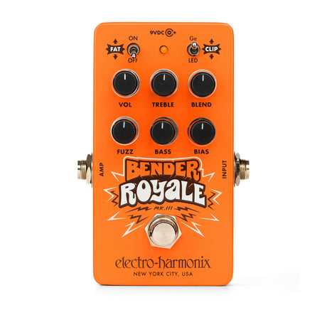 Electro-Harmonix Limited Edition Bender Royale Germanium Fuzz Electric Guitar Pedal - Orange