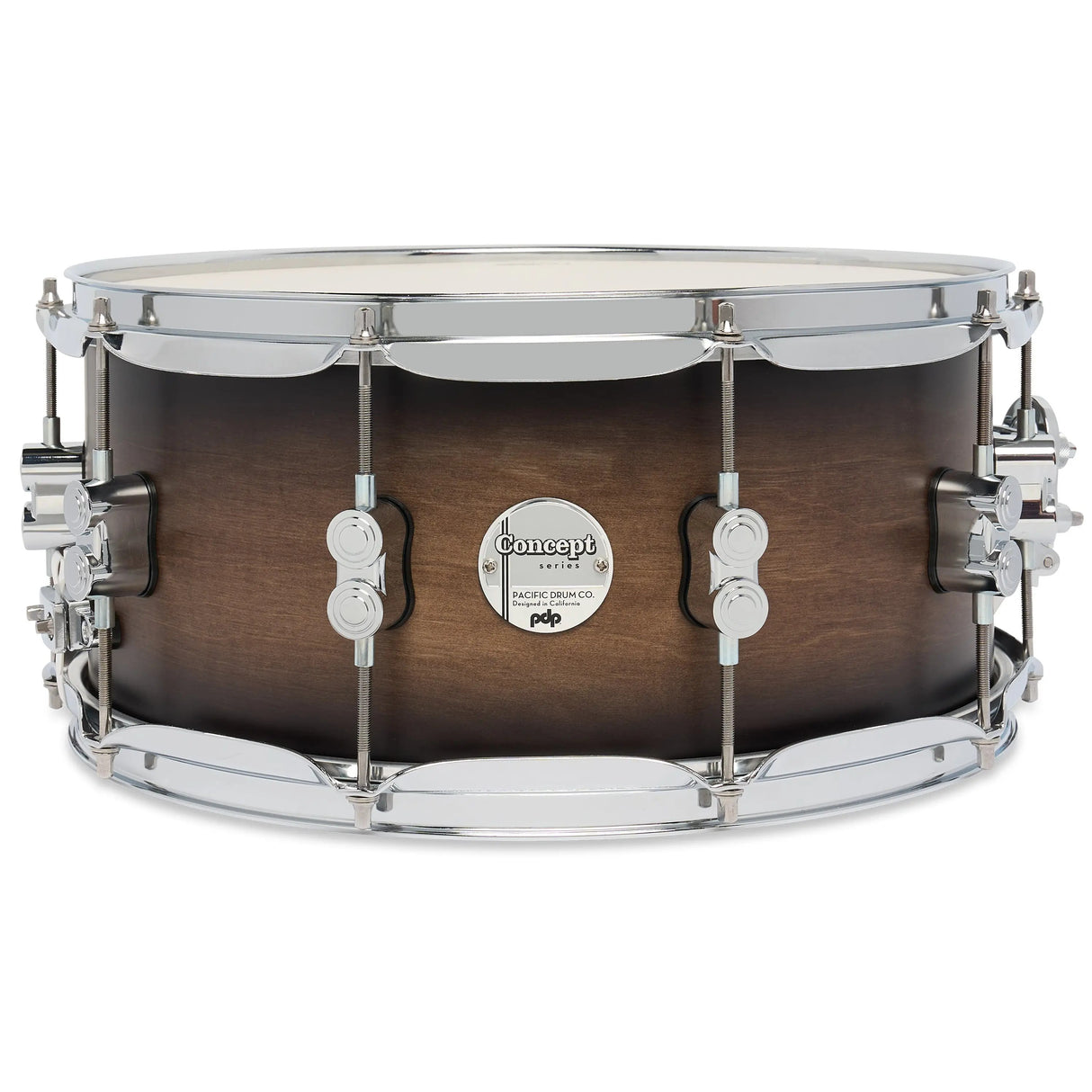 DW 6.5 x 14-Inch Concept Maple Snare Drum - Satin Charcoal Burst Lacquer