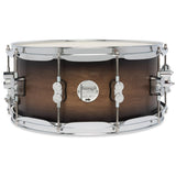 DW 6.5 x 14-Inch Concept Maple Snare Drum - Satin Charcoal Burst Lacquer