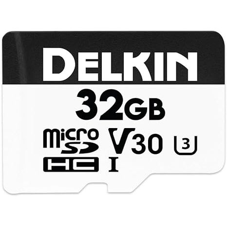 Delkin DDMSDAHS32GB 32GB Capacity 100/75 Read/Write Micro SD Card