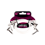 Ernie Ball 12 Inch Flat Ribbon Patch Cables - 3 Pack / White