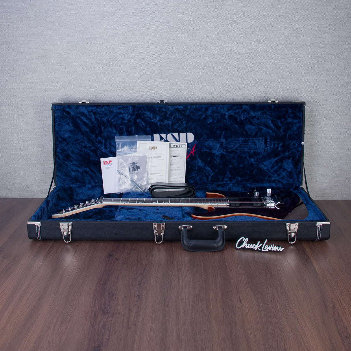 ESP USA M-II DX Electric Guitar - Red Rose Marble - #US25050