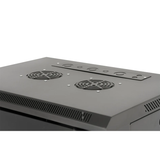 Gator GRW1009509 9U Fixed Wall Rack with Glass Door