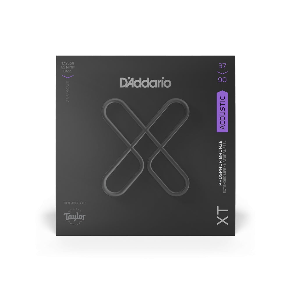 D'Addario XTB3790GS 37-90 Custom Light Taylor GS Mini Coated Acoustic Bass Strings