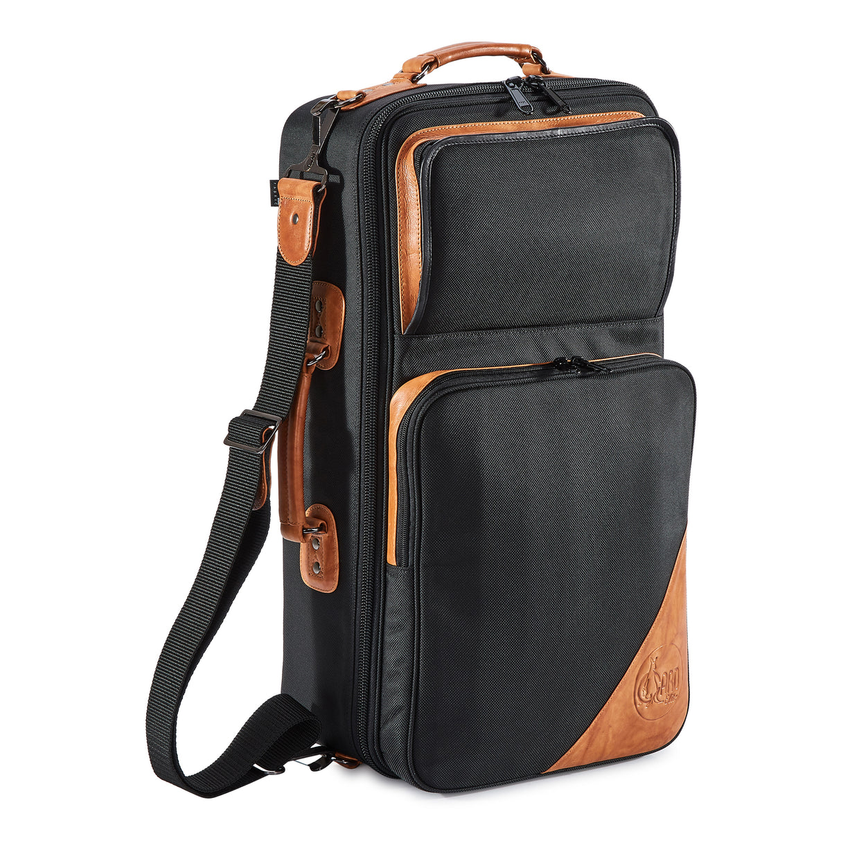GARD 5-ECSK Elite Triple Trumpet Gig Bag - Black Cordura with Leather Trim