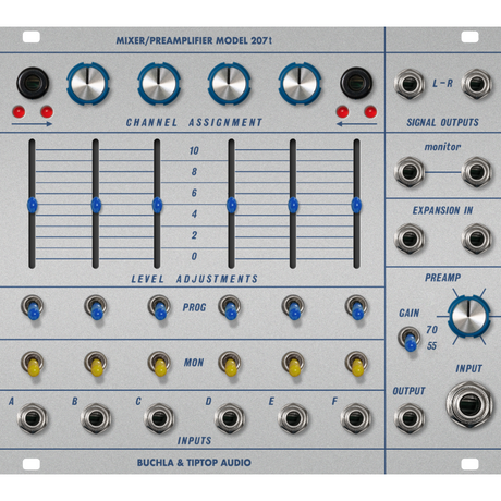 Tiptop Audio Buchla 207t Mixer + Preamplifier