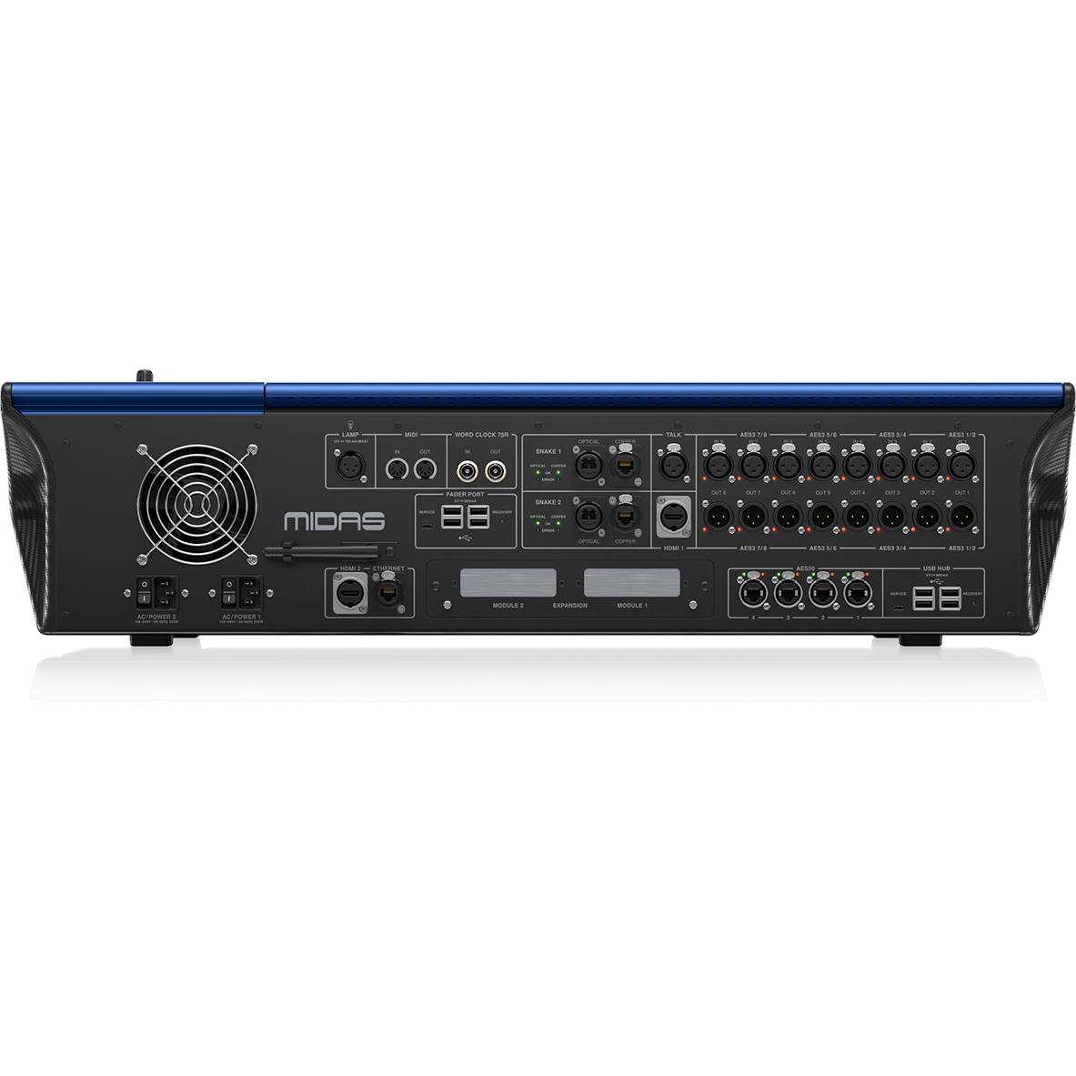 Midas HD96-AIR-CC-TP Live Digital Console with 21-Inch Touchscreen and Road Case