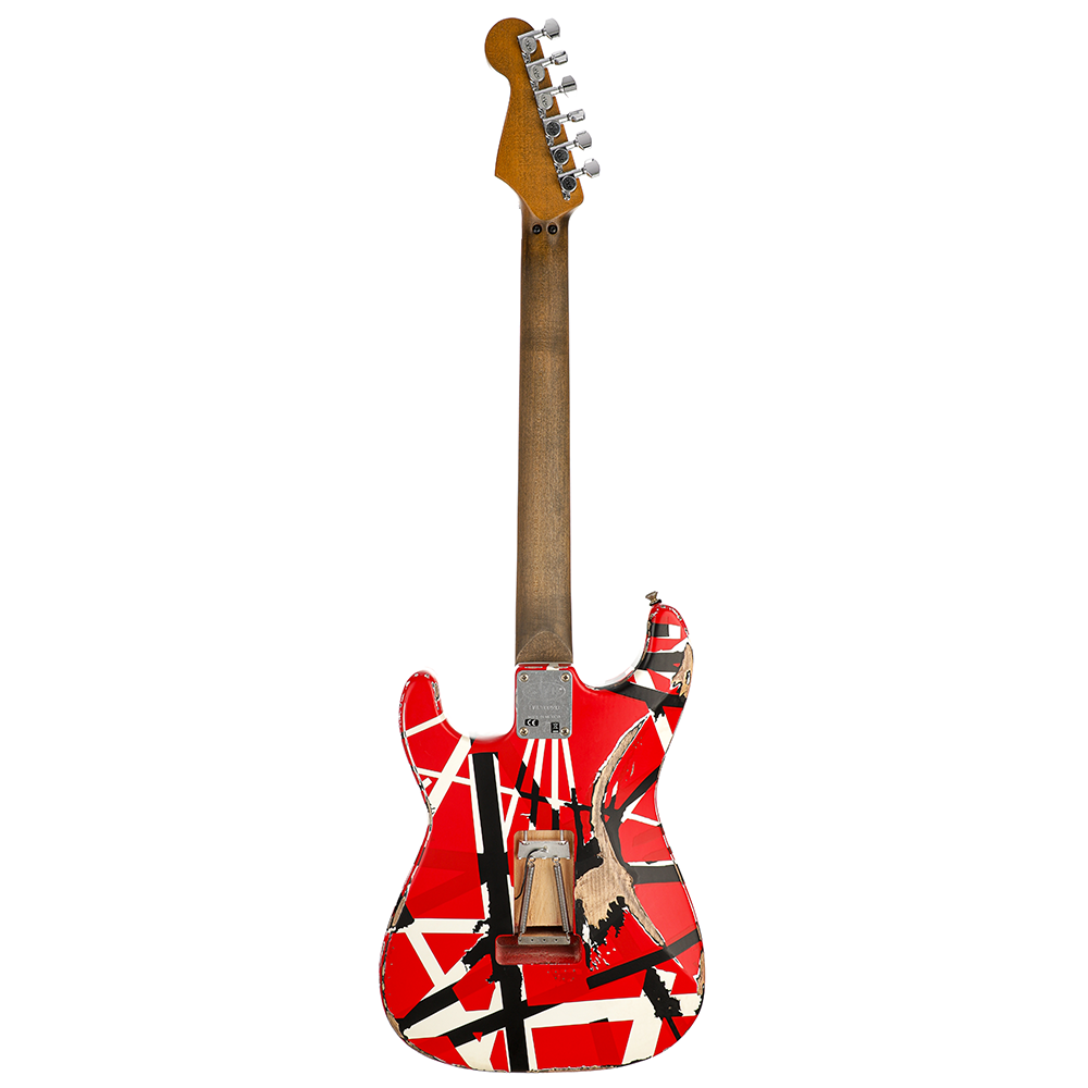 EVH Striped Series Frankie Relic Electric Guitar - Red with Black Stripes - New