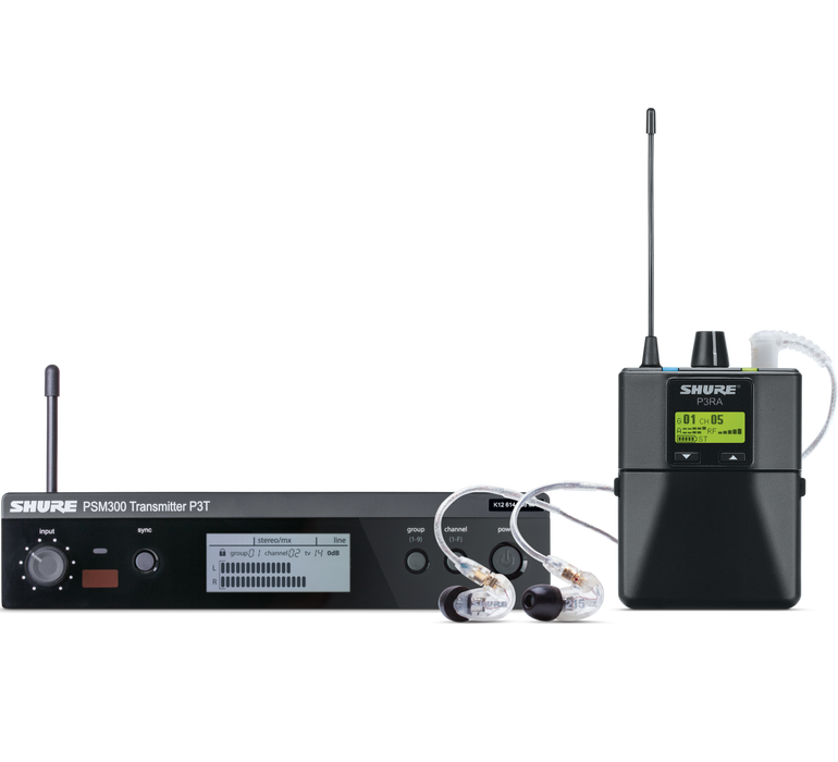 Shure PSM300 P3TRA215CL Wireless In-Ear Monitor System - H20 Band - New