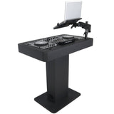 ProX XZF-DJCTBL Control Tower DJ Podium for Pioneer DDJ-REV7 XDJ-XZ FLX10 RANE Four - Black Finish