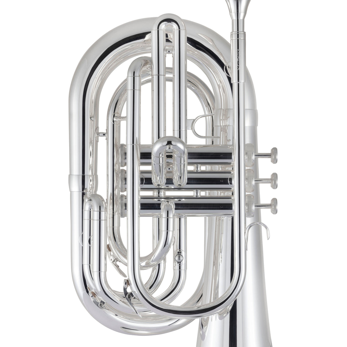 King KMB412S Performance Marching Baritone Horn - Silver-Plated