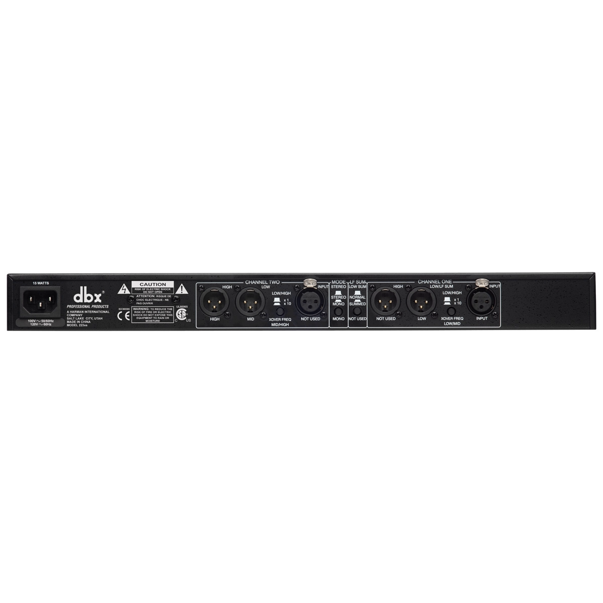 DBX 223xs Stereo 2-Way / Mono 3-Way Crossover (XLR) - Open Box, Mint