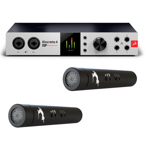 Antelope Audio Discrete 4 Pro Audio Interface with Two Edge Microphones Bundle