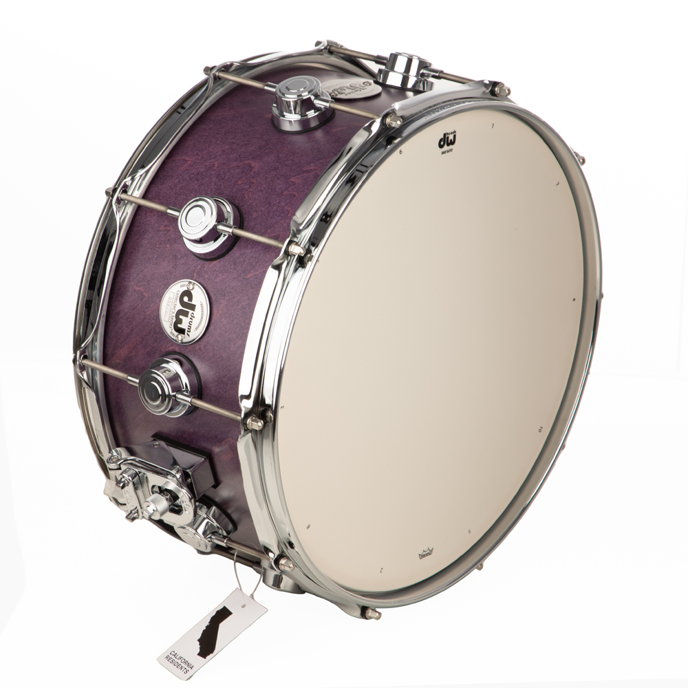 DW Collectors Series 6.5x14 Maple Snare Drum With Chrome Hardware - Lavender Satin Oil