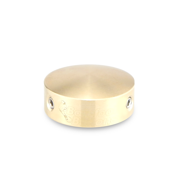 Barefoot Buttons V1 Standard Footswitch Button, Brass - For Common 3PDT Switches