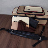 Marcus Bonna Gentleman's Bassoon Case - Beige/Ivory Leather, Wine Red Trim, Silver Metal Logo