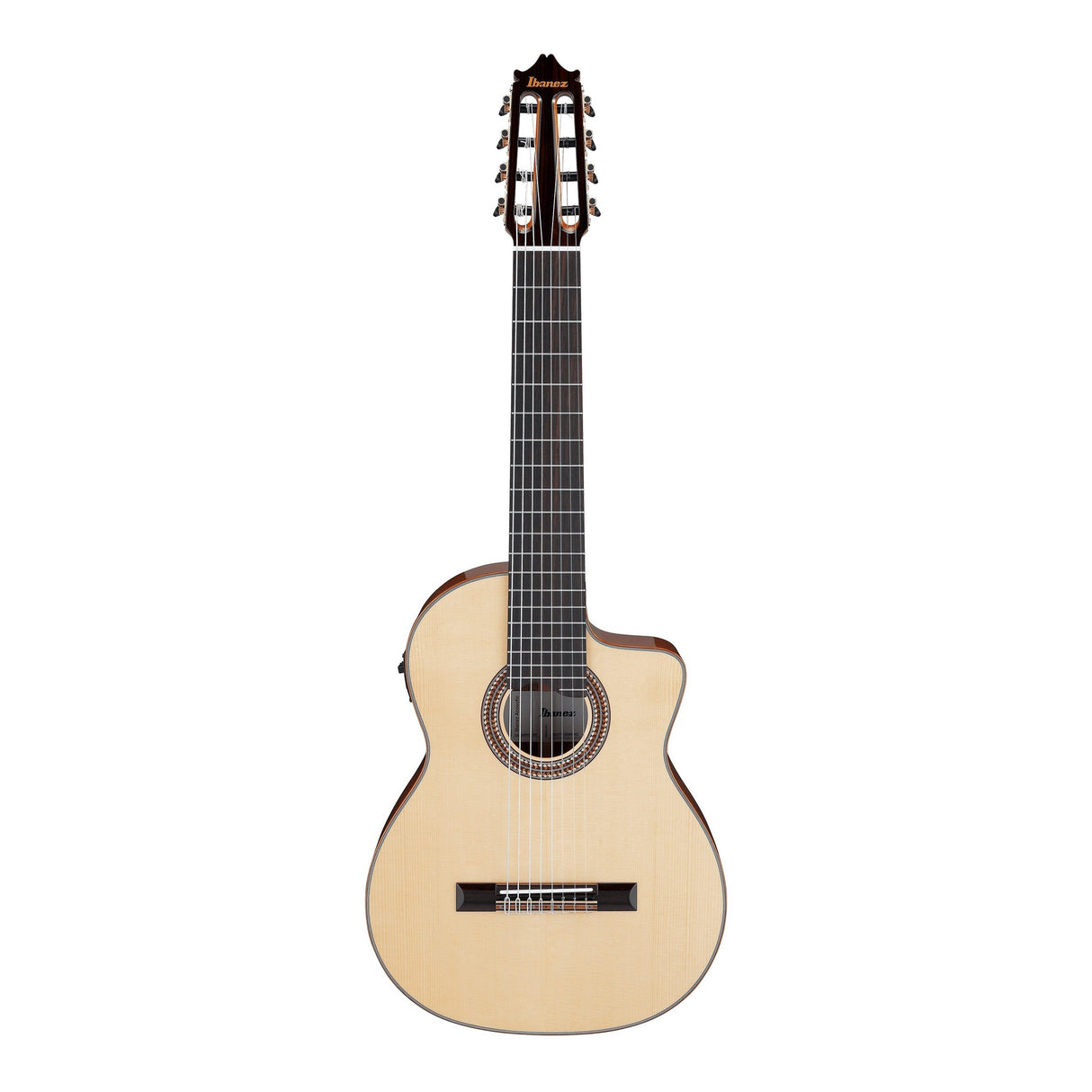 Ibanez GA3008CE 8-String Nylon String Acoustic Electric Guitar - Natural High Gloss