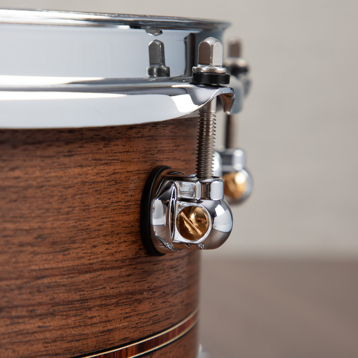 Pearl Music City 14x6.5-Inch Custom Walnut Snare Drum - Natural with Inlays