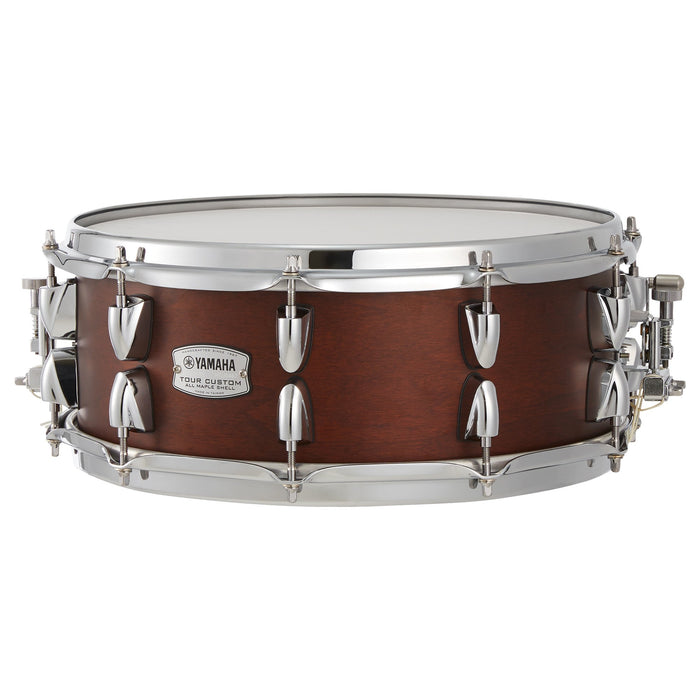 Yamaha Tour Custom 14x5.5-Inch Maple Wood Snare Drum- Chocolate Satin