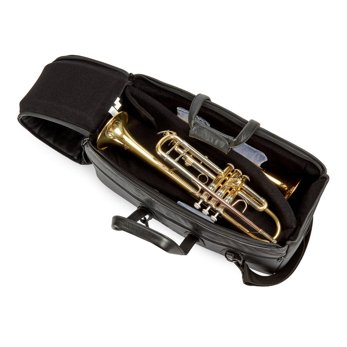 GARD 9-MLK Doublers Trumpet and Flugelhorn Gig Bag - Black Leather