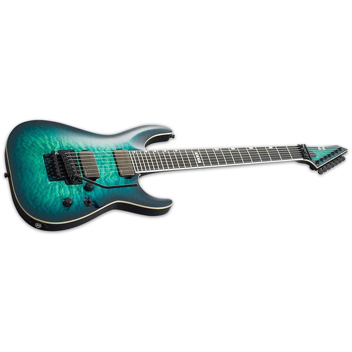 ESP E-II Horizon FR-7 7-String Electric Guitar - Black Turquoise Burst - Display Model - Display Model