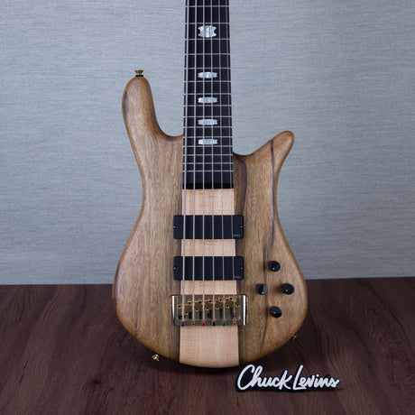 Spector Euro 6 LT Solid Korina Wings 6-String Electric Bass Guitar - Natural Satin - CHUCKSCLUSIVE - #C121NB23483