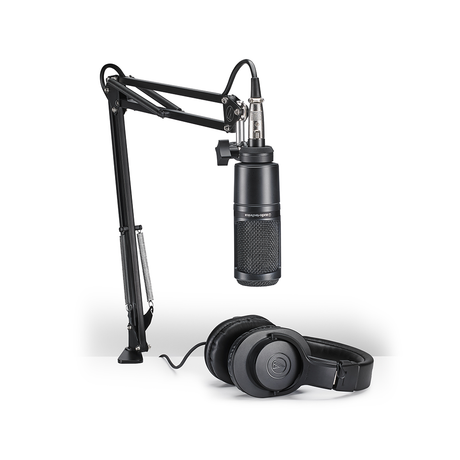 AT2020 with Headphones and Boom Arm - New