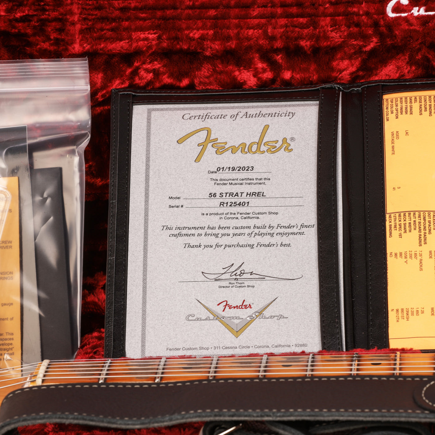 Fender Custom Shop 1956 Stratocaster Heavy Relic Guitar - Aged Vintage White - CHUCKSCLUSIVE - #R125401