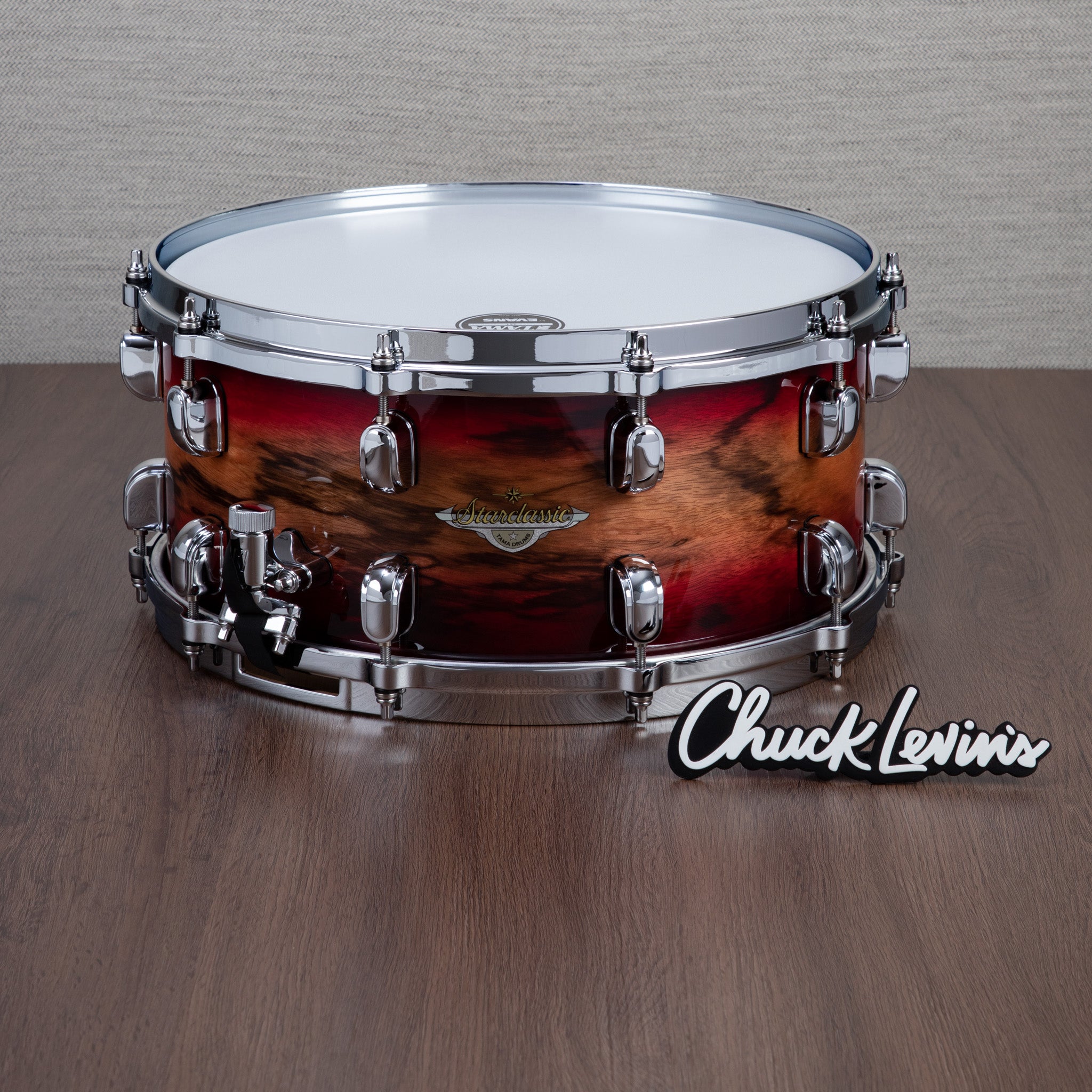 Tama Starclassic Maple 14x6.5-Inch Snare Drum - Ruby Pacific