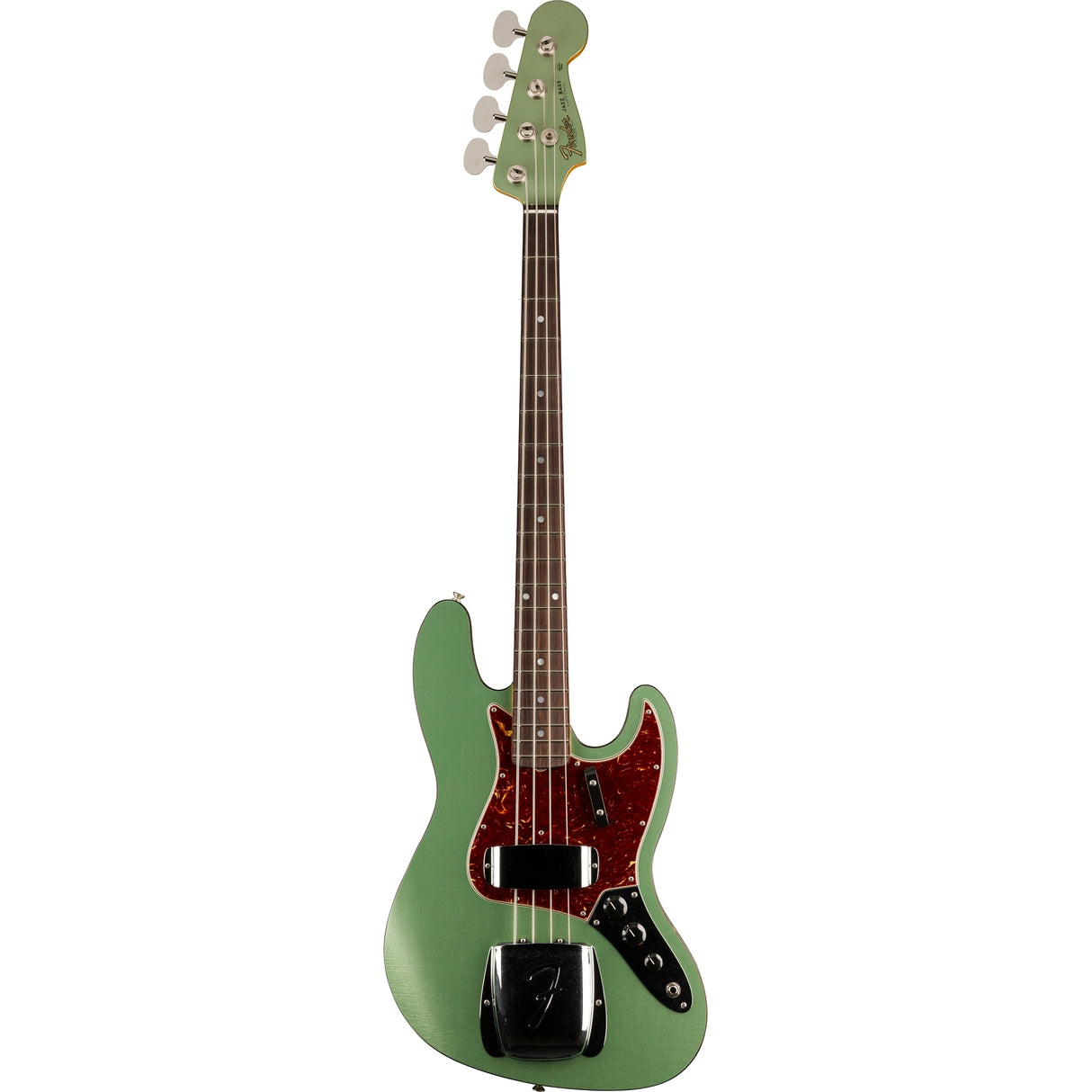 Fender Custom Shop Limited Edition '60s Jazz Electric Bass Guitar Deluxe Closet Classic - Aged Sage Green Metallic