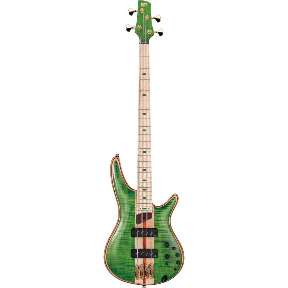Ibanez 2022 SR4FMDX SR Premium Bass Guitar - Emerald Green Low