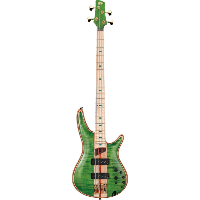 Ibanez 2022 SR4FMDX SR Premium Bass Guitar - Emerald Green Low Gloss - New