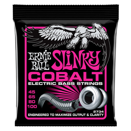 Ernie Ball 2734 Super Slinky Cobalt Electric Bass Guitar Strings - .045-.100