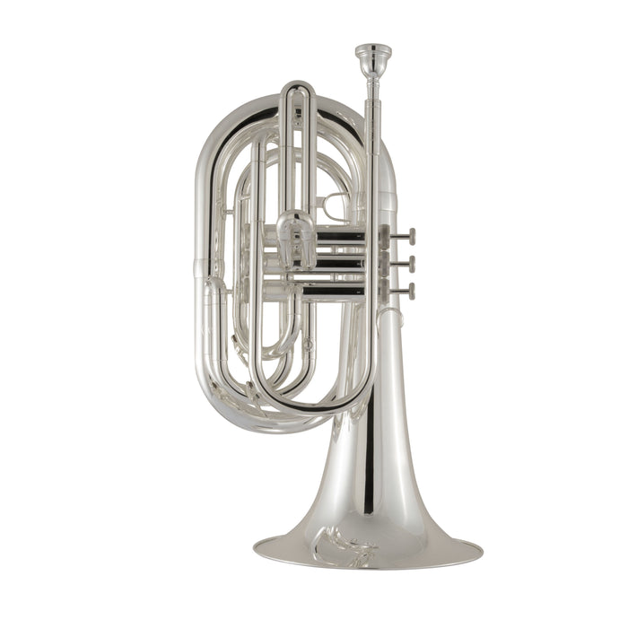 King KMB411S Performance Marching Baritone Horn - Silver-Plated