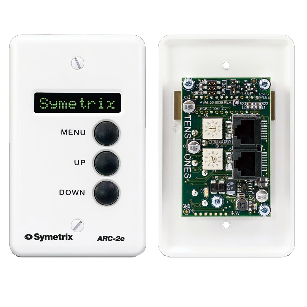 Arc Electronics Remote Rack Symetrix ARC-2e Menu-Driven Remote Control for DSPs - White — Chuck ...