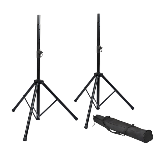 Rok-It RI-SPKRSTDSET Tripod Base Speaker Stand Pair with Bag